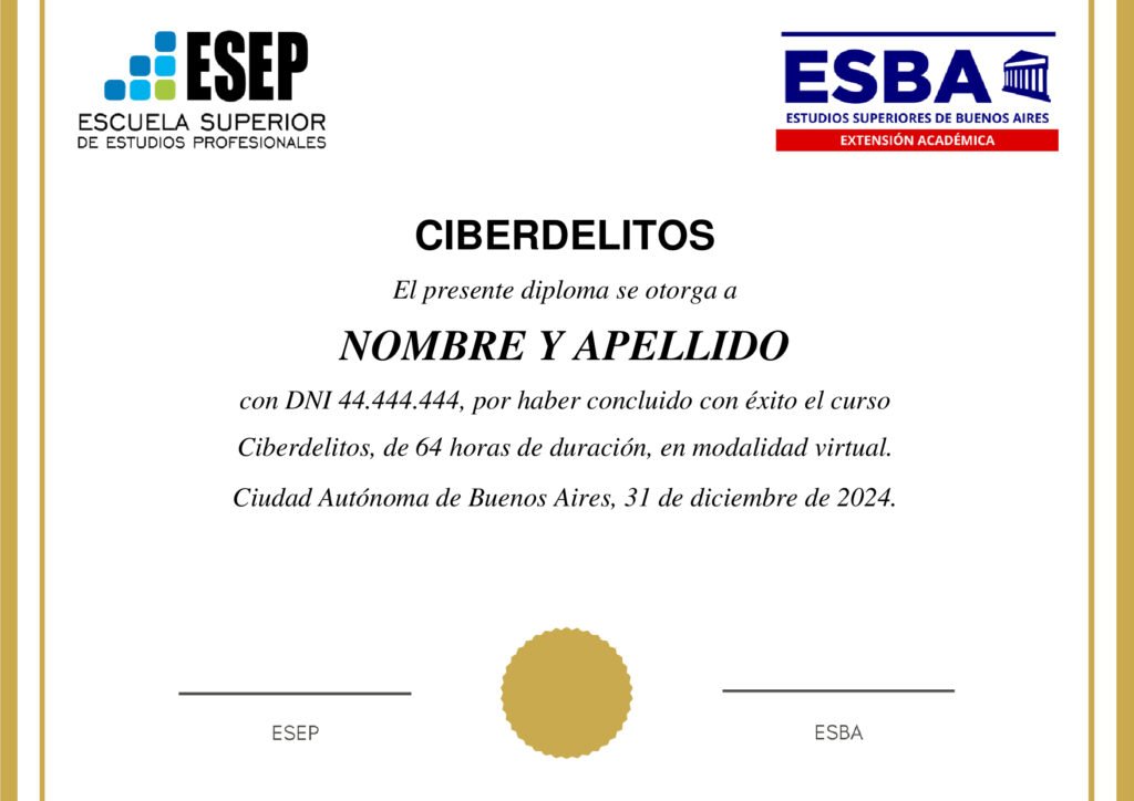 Certificado Ciberdelitos | ESBA